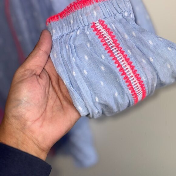 Lilly PULITZER Blue and Pink Women's Blouse XL - Picture 12 of 13